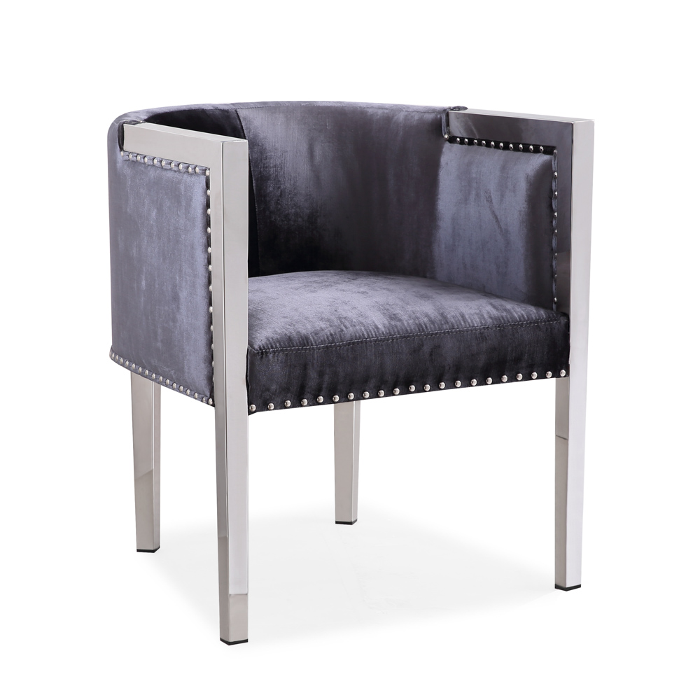 Elvis Charcoal Velvet Chair
